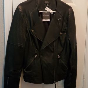 Top Shop Ladies Leather Jacket Size 12